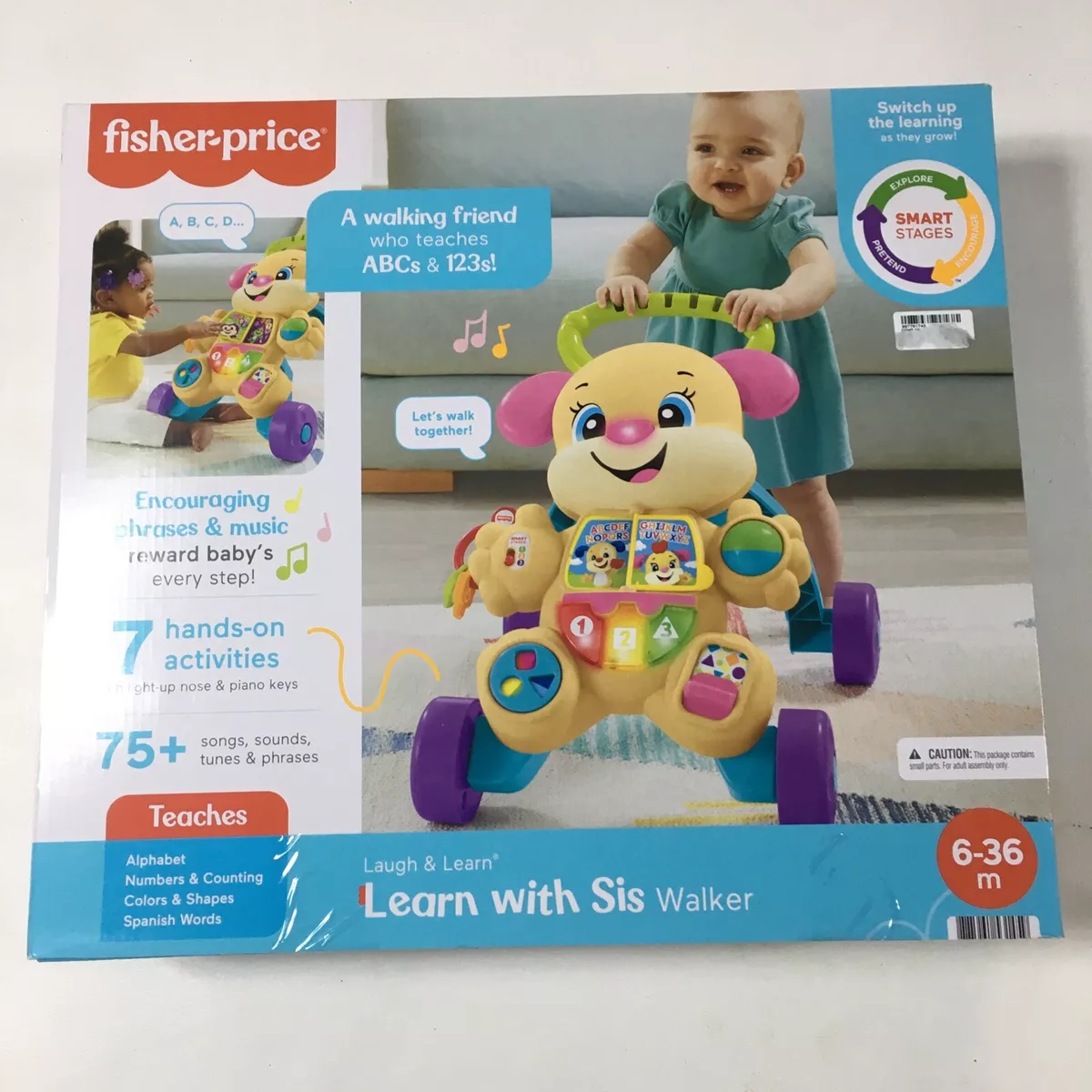 Fisher Price Laugh Learn Smart Stages Sis Walker Ages 6 to 36 Months NEW