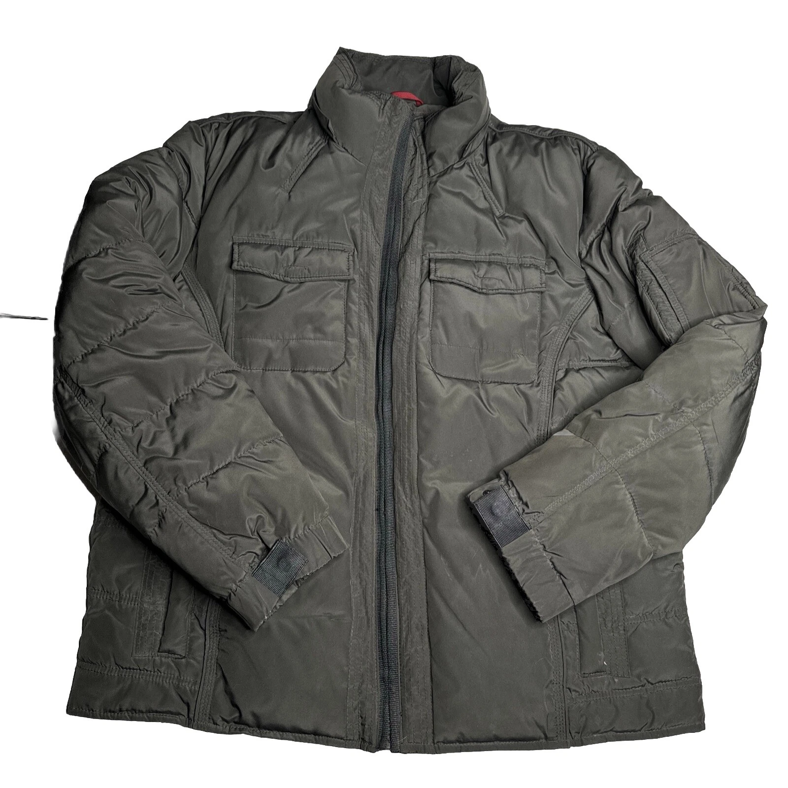 Levi’s Down Puffer Jacket Mens Size XL Gray Brown Vintage 90’s