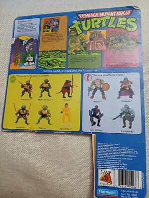 Teenage Mutant Ninja Turtles Master Splinter 1988 Tmnt Unpunched File Card Back 