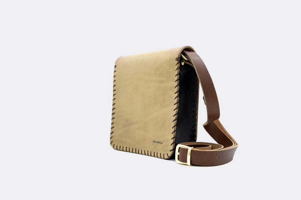 Ручной работы ручной росписи из натуральной кожи плеча через плечо маленький Lucky дерево сумка - Изображение 4 из 4