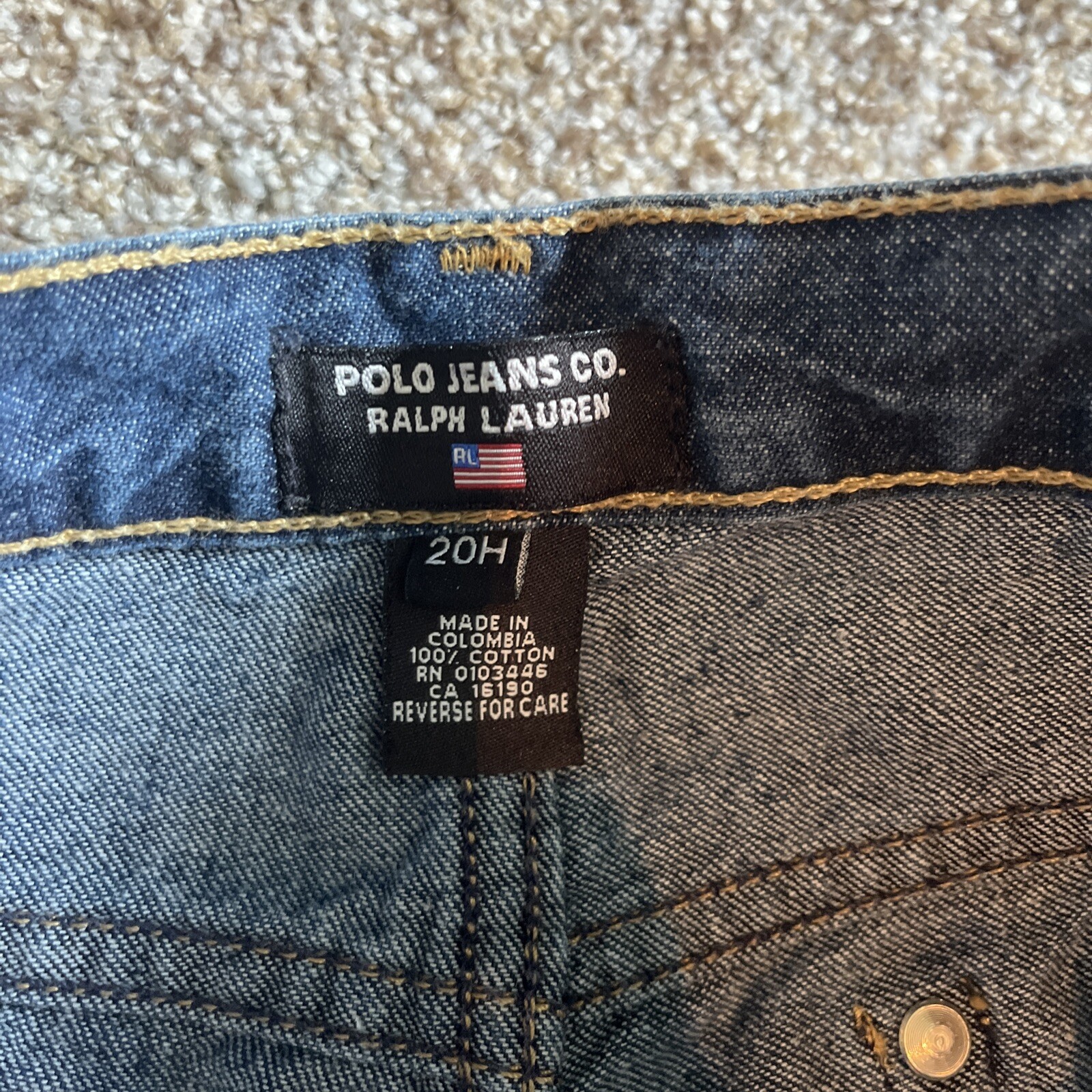 Polo Ralph Lauren Jeans Youth Boys 20H (32 X 28.5) Straight Leg Dark Wash - View 3