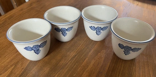 4 PFALTZGRAFF YORKTOWNE Stoneware Custard/Dessert Cups/Ramekins Vintage USA
