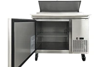 45" W Refrigerated Pizza Prep Table Cooler 6 Pan 9.88 Cu. Ft.