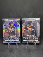 Andrew Vaughn 2 RC Lot 2020 Prizm Top Of The Class TOC-3. Silver Prizm SP, Base