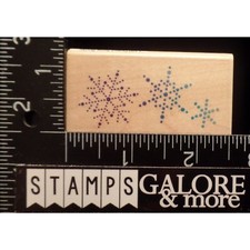 Stampendous Rubber Stamps L100 DOTTED SNOW BORDER SNOWFLAKES CHRISTMAS T36