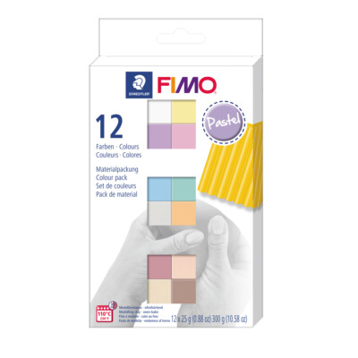 Original FIMO  Soft Modeling Ton (Backofenbacken) 12 Pastellfarben Pack