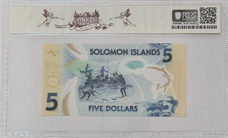 2019 SOLOMON ISLANDS 5 DOLLARS PCGS70 PPQ SEVENTY GEM UNC【P-38a】 - Image 2 of 4