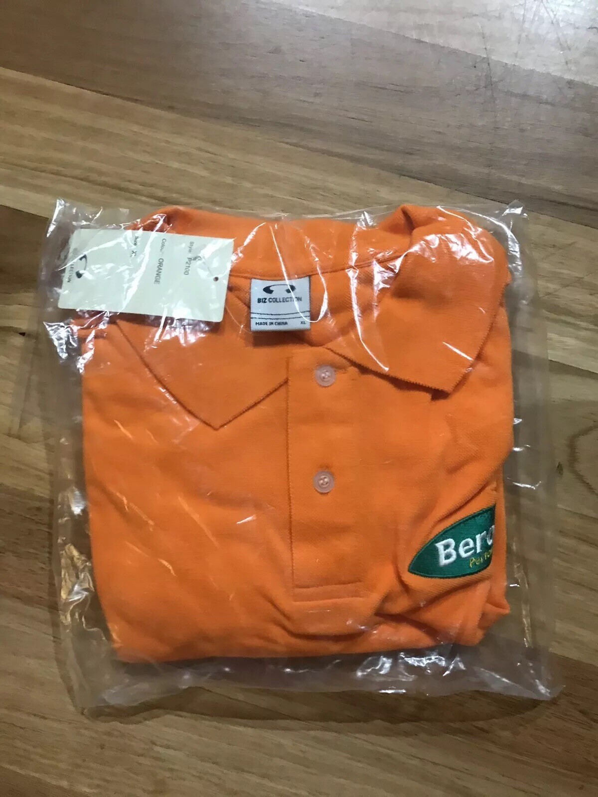 ADULTS UNISEX ORANGE SHORT SLEEVE POLYCOTT POLO SHIRT TOP WITH LOGO adults-unisex-orange-short-sleeve-polycott-polo-shirt-top-with-logo