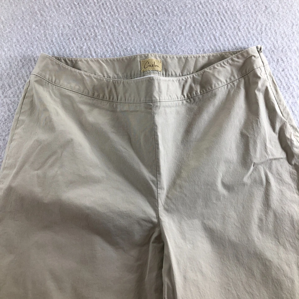 Pantalones de vestir Caslon para mujer talla 10 beige plano frontal cremallera lateral pierna recta elásticos Foto 2 de 4