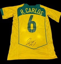 Roberto Carlos Brazil 2003 Hand Signed Home Shirt 1