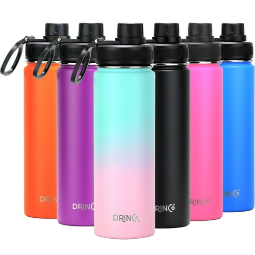 Botella de agua de acero inoxidable con aislamiento de doble pared frasco deportivo 32 oz 22 oz - Imagen 45 de 97