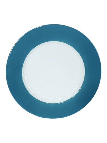 INTERNATIONAL HOTEL SUPPLY Shenango China Rimwol Welroc Turquoise Dinner Plate - Picture 2 of 5