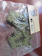 Bite Em Solar Lures Floating Ribbed Frog Jr Rubber Bait Green Made in USA