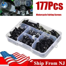 Motorcycle Windscreen Fairing Screws Fasteners Fairing Bolt Kit Aluminum Black