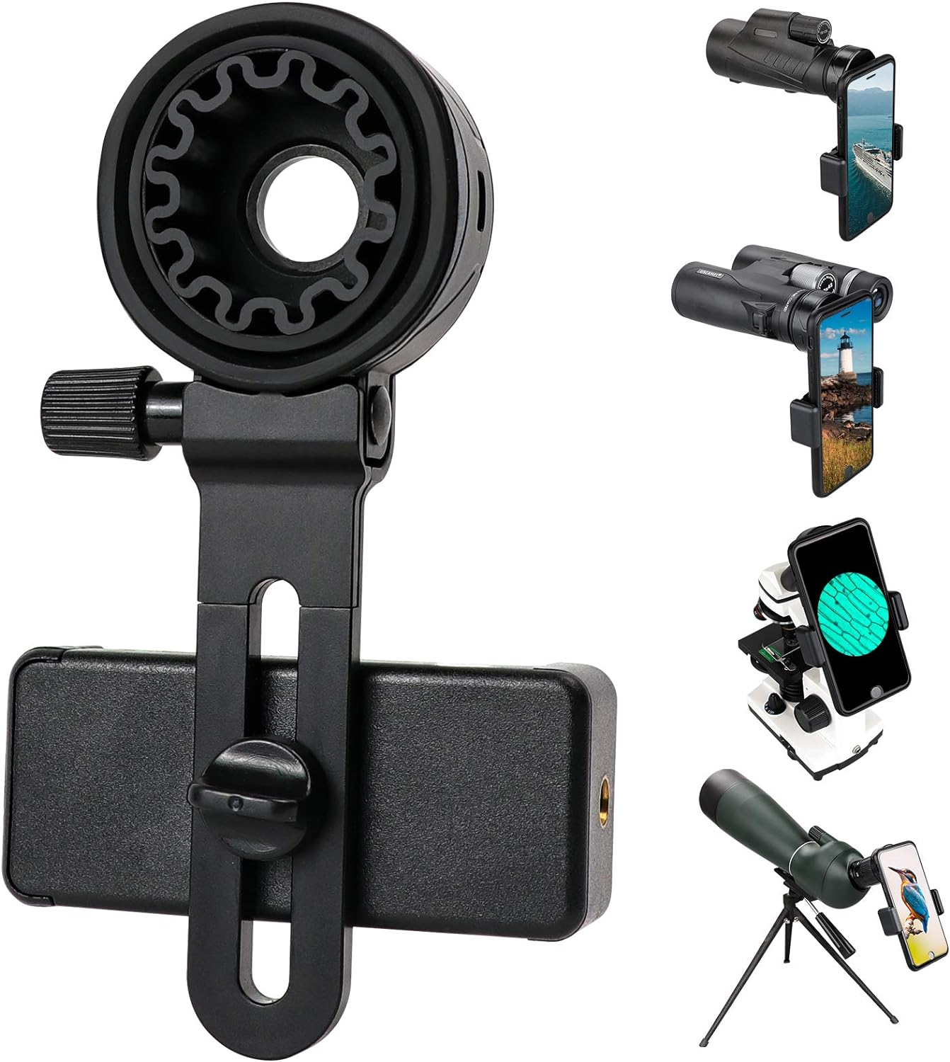 Universal Cell Phone Mount Compatible Binoculars Telescope Phone Adapter Holder