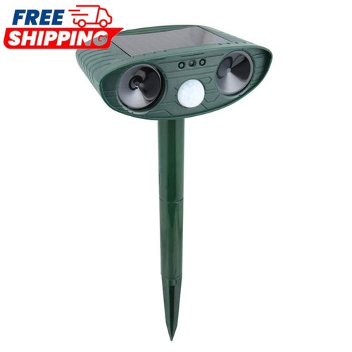 Ultrasonic Cat Dog Repellant Waterproof Solar Animal Chaser for Garden Farm