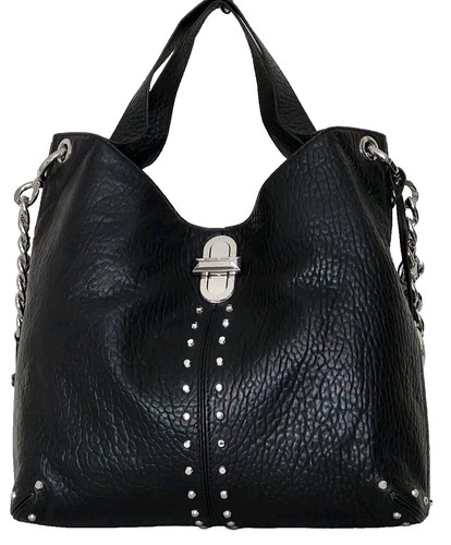 MICHAEL KORS Uptown Astor Stud Leather Bag Large Shoulder Hobo
