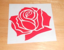 Red Rose Clear Sticker square 3.5x3.5