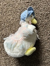 Vintage Eden Jemima Puddle Duck Bonnet Knit Shawl Beatrix Potter Stuffed Animal