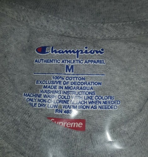 Supreme Champion Chrome Camiseta Gris Nueva Deadstock - Imagen 6 de 6