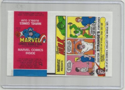 UNUSED 1979 Marvel Comics Bubble Gum (Topps) WRAPPER & COMIC #24 Incredible Hulk