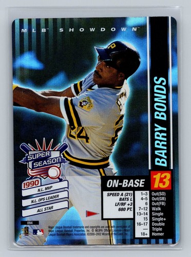 Barry Bonds MLB Showdown 2002 Super Season Pennant Run Holo Foil