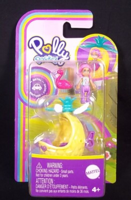 Polly Pocket PINEAPPLE COPTER mini diecast with doll and pet NEW