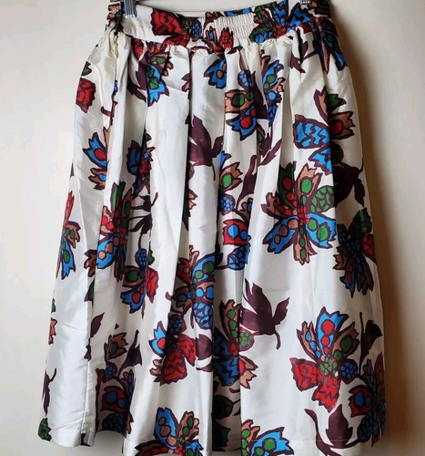 Frances Valentine Womens Barbara Midi Skirt Autumn Leaves Multi Color Sz M - Picture 4 of 6