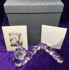 Steuben Signed Crystal Caterpillar 8244 Art Sculpture 12" Mint in Box