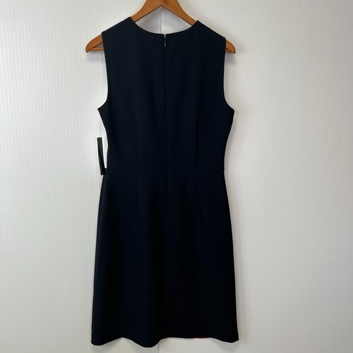 Maggy London Dress Women 10 Shift Knee Color Block Modern Work Party Core Ne - Picture 7 of 11