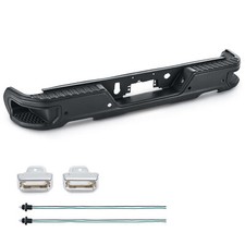 Black Rear Bumper Assembly 2019-2024 Silverado1500 Gmc Sierra1500 W Park - Used Black Rear Bumper Assembly 2019-2024 Silverado1500 Gmc Sierra1500 W Park - Used