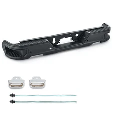 Black Rear Bumper Assembly for 2019-2024 Silverado 1500 GMC Sierra 1500 W/ Park