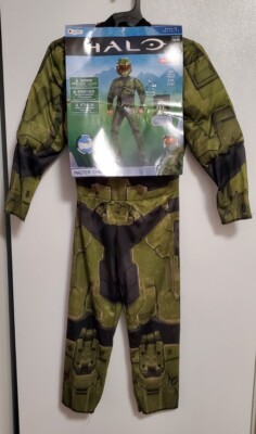 Kids Halo Infinte Master Chief Jumpsuit Halloween Costume Childs Small 4-6 