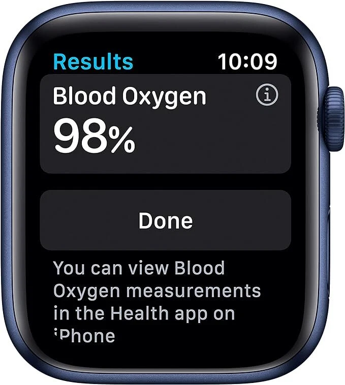 Apple Watch Series 6 GPS 44mm Blue Aluminium Case Heart Rhythm Swim Resistant