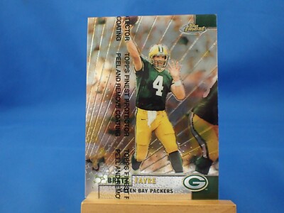 Brett Favre Finest 1999 #30 With Protective Coating Peel Unpeeled