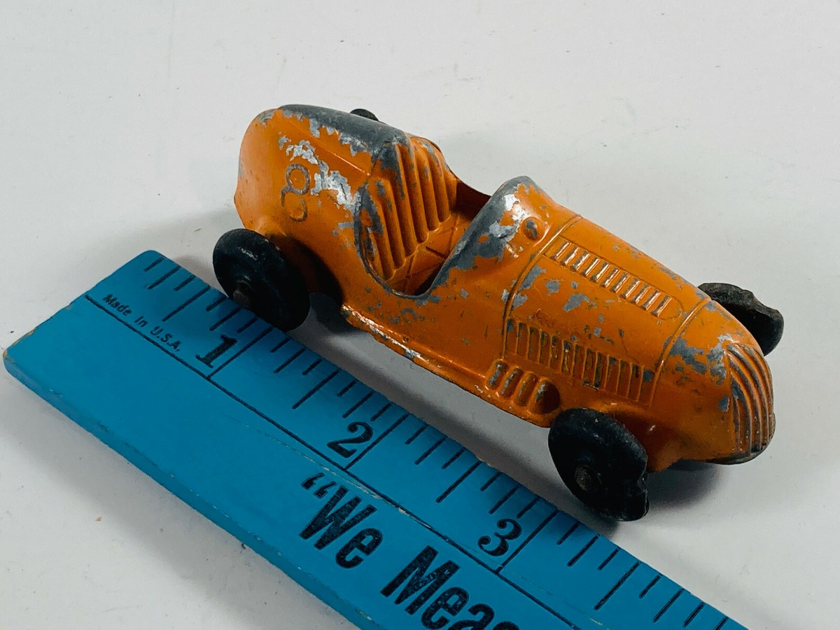 Tootsietoy tootsie toy Orange Race Racing #8 vintage toy car