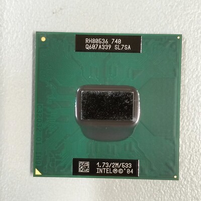 Intel Pentium M 740 CPU 1.73 GHZ 2MB L2 27W 1-Core Processor Socket 478 SL7SA