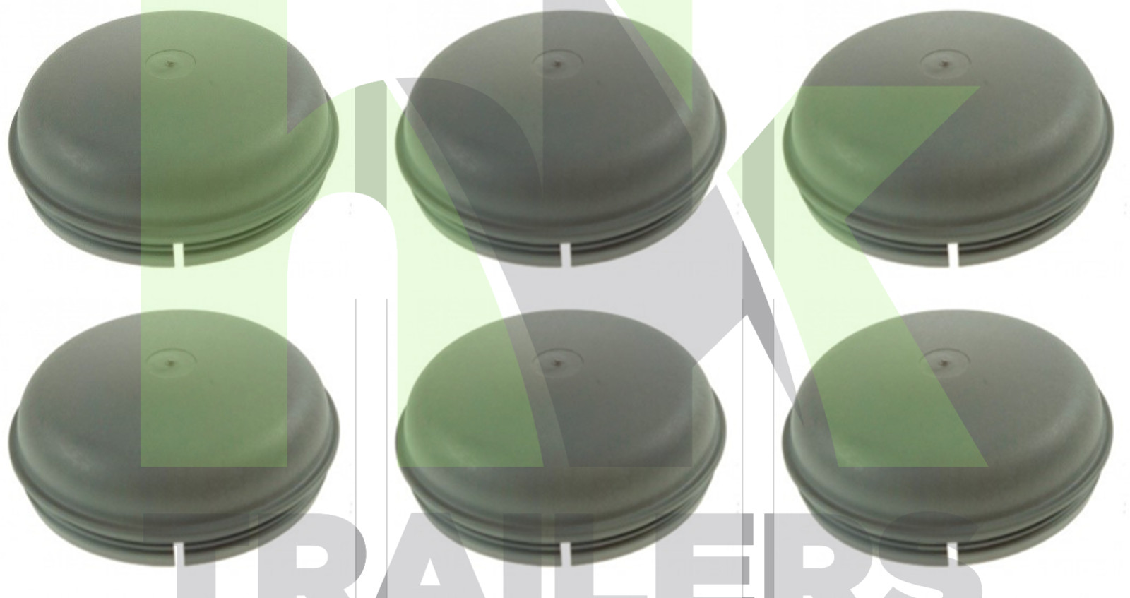 6 x Grey Hub Caps for Ifor Williams Trailers since 1997, 76mm, Pattern part,