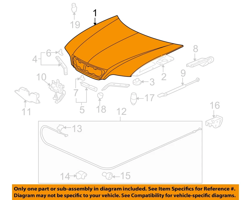 Used Hood fits: 2004 Acura Rl  Grade B - Изображение 3 из 4