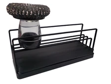 Sponge Holder Kitchen Sink Caddy Organizing with soap dispensing steel brush