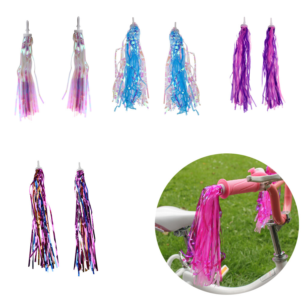 2er-Set Bunte Fahrrad-Luftschlangen Für Kinder – 28 Cm Lange Streamer, Einfach Am Lenker Befestigen, Aus Polyester