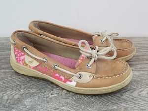 floral boat shoes
