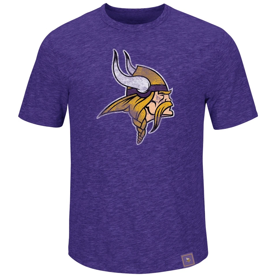 NFL T-Shirt Minnesota Vikints Logo Hyper Slub Football Majestic