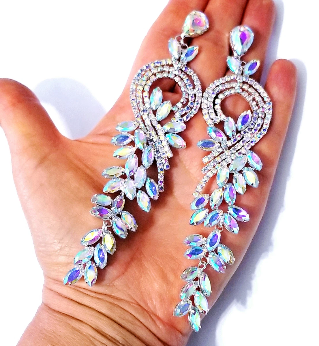Crystal drop shop chandelier earrings