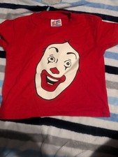 Vintage McDonald Toddler Shirt Ronald Face Red 2-4 Youth