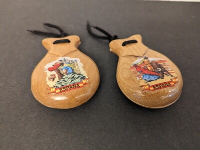 ESPANA CASTANETS VINTAGE DISPLAYED SOUVENIER VGC