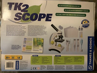 Thames & Kosmos TK2 Scope Microscope and Biology Experiment Kit New In Box