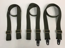 RIFLE SHOTGUN SLING 1.5" x 45" (Cut to 55") QD Clips MILSPEC RANGER GREEN