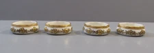 Set of 4 Lenox Belleek Open Salt Cellars with Gold Flowers / Trim - Signed