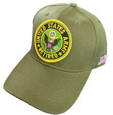 UNITED STATES ARMY RETIRED Military Ball Cap - OD GREEN